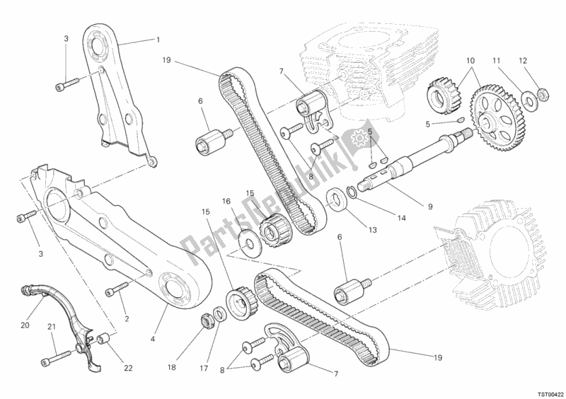 Todas as partes de Correia Dentada do Ducati Monster 796 ABS Anniversary 2013